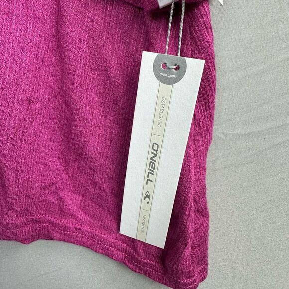 O’Neill Jupiter Open Back Cold Shoulder Top Women’s Large Fuchsia - Picture 3 of 7